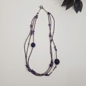 Multilayer Necklace With Crochet Spheres 🎁